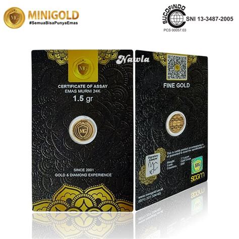 Jual MINIGOLD 1.5 gr Logam Mulia Asli Emas Murni 24 Karat bersertifikat & berkuitansi di Lapak ...