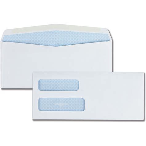 Quality Park Double Window Envelopes for Checks & Invoices, Size 10, 4-1/8" x 9-1/2", White, 500 ...