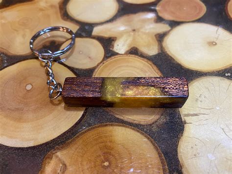 DIY keychain made of epoxy resin. | Etsy
