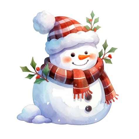 Christmas Snowman Watercolor Painting, Christmas, Snowman, Watercolor Painting PNG Transparent ...