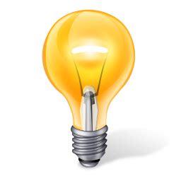 yellow light bulb PNG image