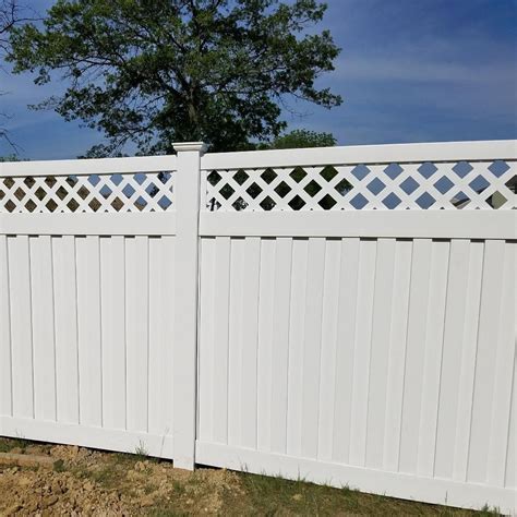 Weatherables Clearwater 5 ft. H x 6 ft. W White Vinyl Privacy Fence Panel Kit-PWPR-PANELLAT-5X6 ...