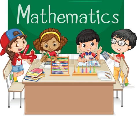 School subject for Mathematics with ... | Stock vector | Colourbox