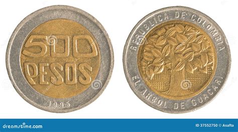 500 Colombian Pesos Coin Stock Photo - Image: 37552750