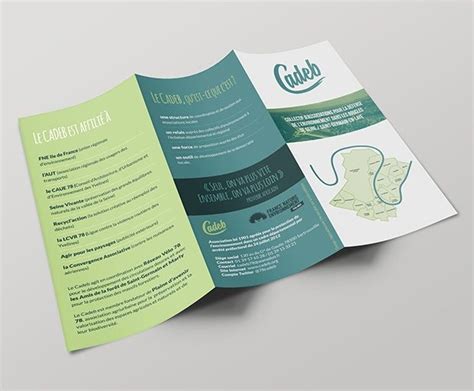 Dépliant 3 volets pour CADEB | Dépliant 3 volets, Dépliant, Idées brochure