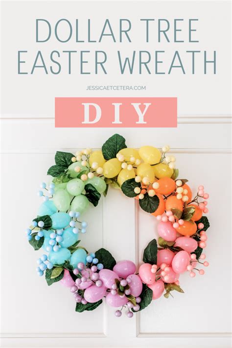 Dollar Tree Easter Wreath DIY » JessicaEtCetera.com | by Jessica Grant