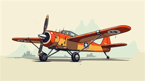 Premium Vector | A drawing of a red airplane with a star on the nose