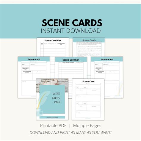 Scene Card Plotting Card Scene Card Template Writing Template - Etsy