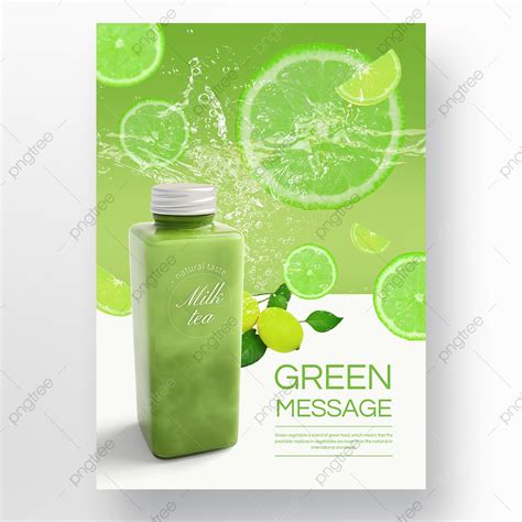 Green Drink Health Poster Template Download on Pngtree