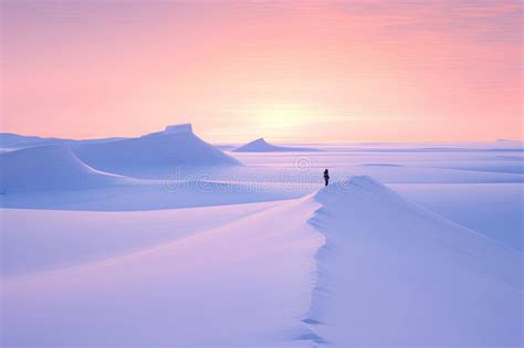 Photo Aerial Landscape, Minimalist Photo of Antarctica, Sunset Stock ...