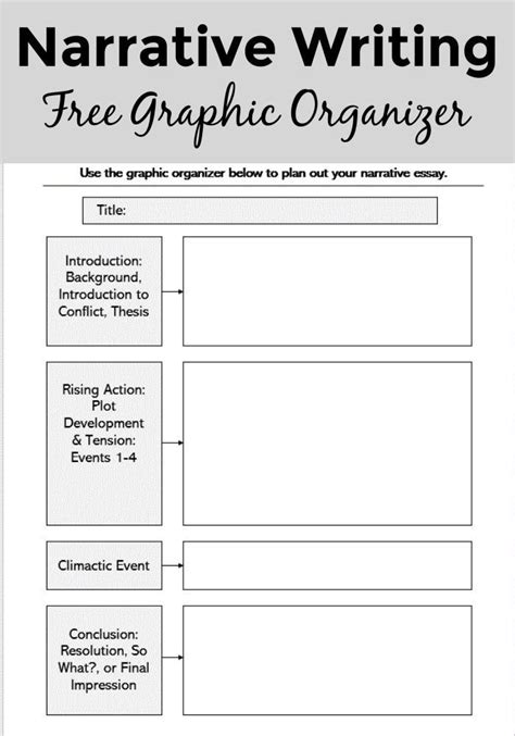 Free narrative writing graphic organizer | love and let lit | Narrative ...