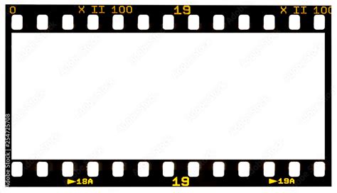 film strip template with panoramic frame, empty 135 type (35mm) in ...