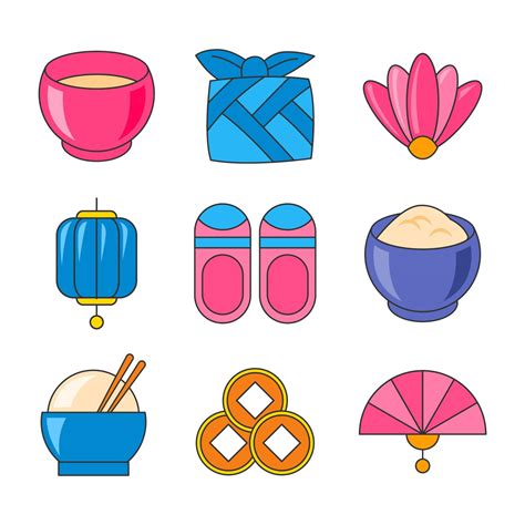 Set of Chuseok Icons 11572400 Vector Art at Vecteezy