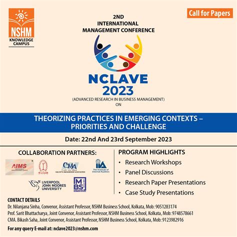 NCLAVE 2023- Call for Papers - NSHM