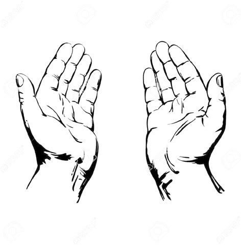 Download Praying Hands Clipart Transparent Png - Open Hand Tattoo Design - ClipartKey