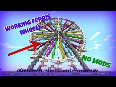 Working Ferris Wheel Tutorial! [No Mods, Easy, Simple, Minecraft ...