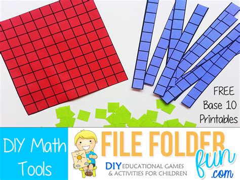 Printable Base 10 Blocks | First grade math, Base 10 blocks, Math manipulatives