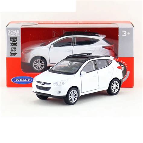 Children Kids Welly Welly Hyundai Tucson ix35 Model Car 1:36 Diecast Metal Alloy Cars Toy Pull ...