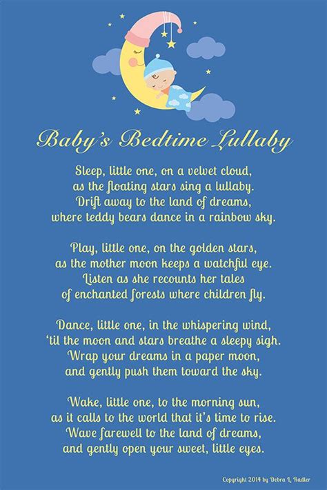 Pin on Baby Poem-Baby's Bedtime Lullaby