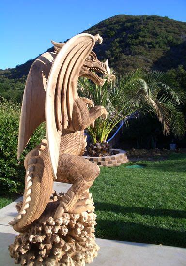 giant wood carved dragon | Dragon statue, Wood carving art, Dragon sculpture