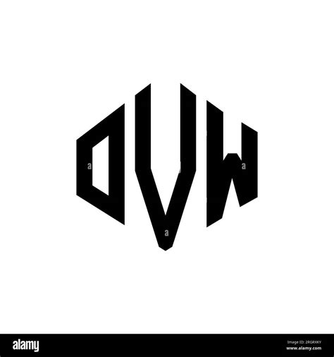 OVW letter logo design with polygon shape. OVW polygon and cube shape ...