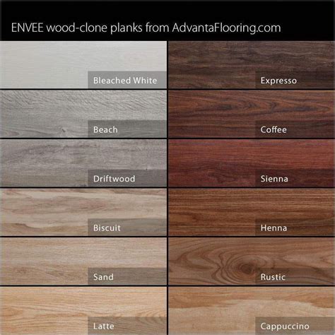 minwax stain chart | Advanta Envee Loose Lay Wood Planks - Garage Flooring LLC #WoodFlooring #w ...