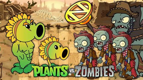 PLANTS VS ZOMBIES HEROES - Repeater Sunflower Heroes vs 99999 Cowboy Zombies - YouTube