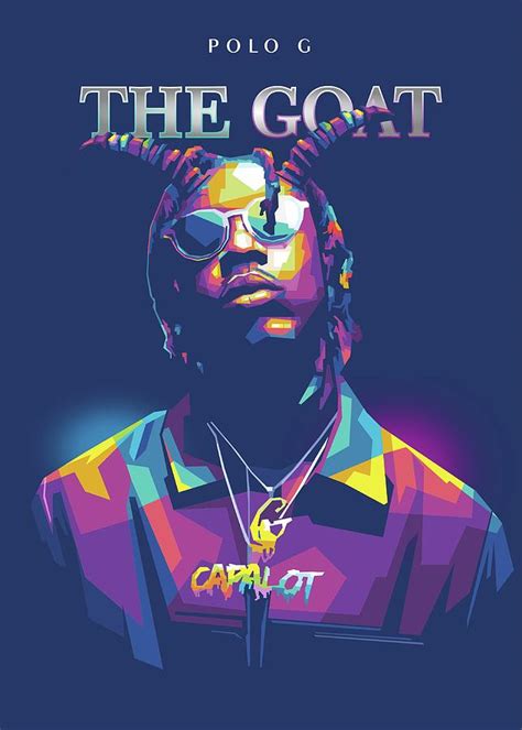 Polo G Rapper The Goat WPAP Digital Art by Wpap Artist - Pixels