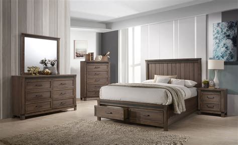 Rossco 5-Piece Queen Bedroom Set - Rustic Oak | Leon's