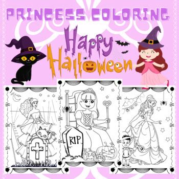 Princess Halloween Coloring Pages For Kids