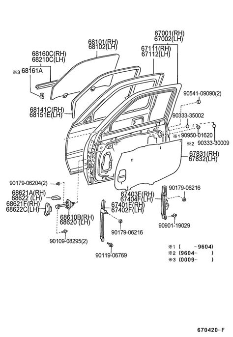 1997 TOYOTA TACOMA Door Window Belt Weatherstrip (Front) - 6821004020 ...