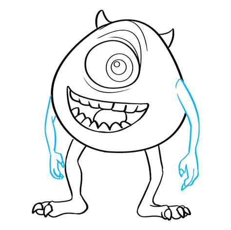 How to Draw Mike Wazowski from Monsters, Inc. - Really Easy Drawing ...