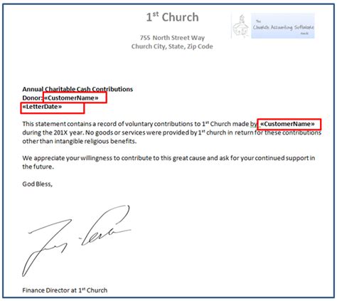 Church Contribution Letter | charlotte clergy coalition