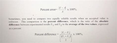 Solved Please help calculate the percent difference. NOT the | Chegg.com