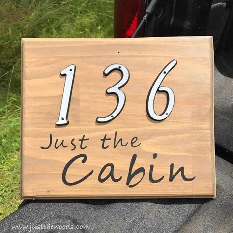 How to Make a DIY Stenciled Address Sign by Just the Woods