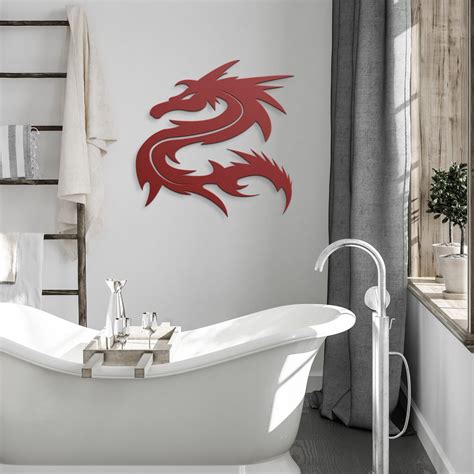 Dragon Metal Wall Art: Steel Sculpture Decor for Outdoors - Etsy