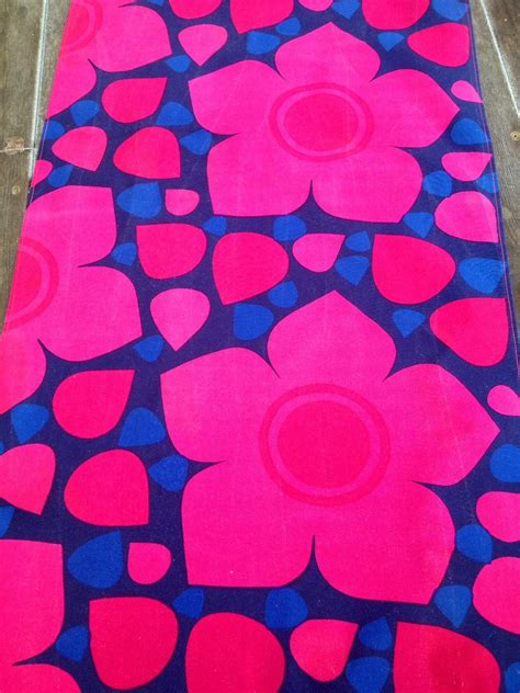 Pink and blue...love this! | Vintage crafts, Retro fabric, Vintage fabrics