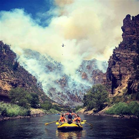 Rafters on the Colorado got a front-row seat to the Grizzly Creek Fire ...