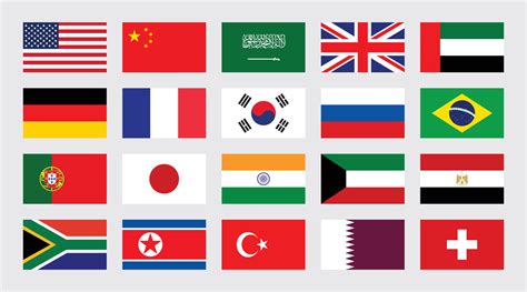 National flags collection 41930216 Vector Art at Vecteezy