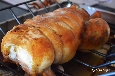 Frango Desossado e Recheado com Farofa - Caramelo e Sal