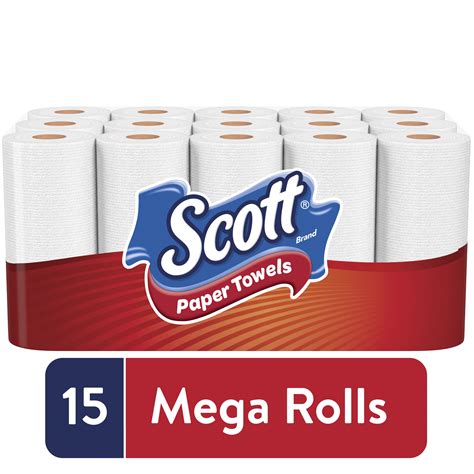 Scott Paper Towels, Choose-A-Sheet, 15 Mega Rolls - Walmart.com - Walmart.com