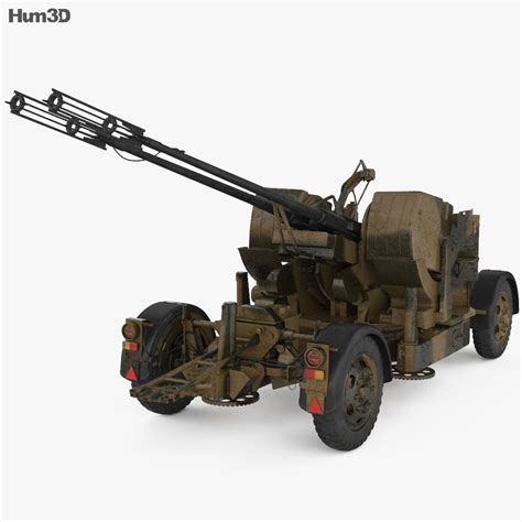 Oerlikon GDF 35 mm Twin Cannon 3D model - Military on Hum3D