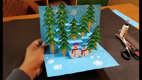 3D Christmas Pop Up Card | How to make a 3D Pop Up Christmas Greeting Card DIY Tutorial - YouTube
