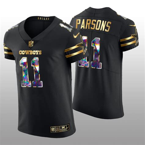 Dallas Cowboys Micah Parsons Black Golden Edition 2021 NFL Defensive Rookie of the Year – Men’s ...