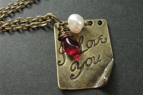 I Love You Necklace. Love Necklace. Romantic Necklace. Charm - Etsy