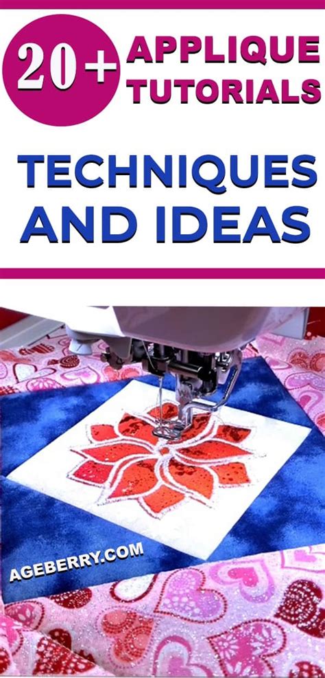 20+ Applique Techniques and Sewing Tutorials on How to Applique