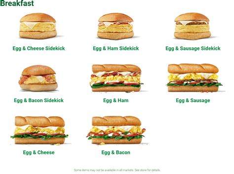 Subway Menu Prices Canada