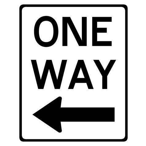 One Way Sign Vector at GetDrawings | Free download