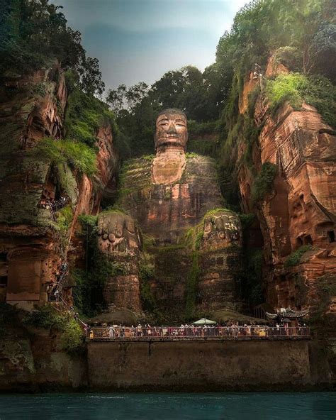 Giant Buddha statue in Leshan, China | Leshan, Giant buddha, Buddha