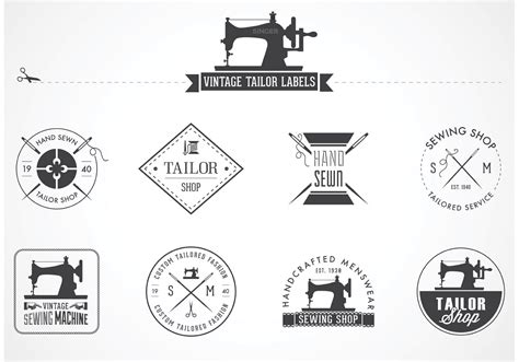 Vintage Tailor Vector Labels 84212 Vector Art at Vecteezy